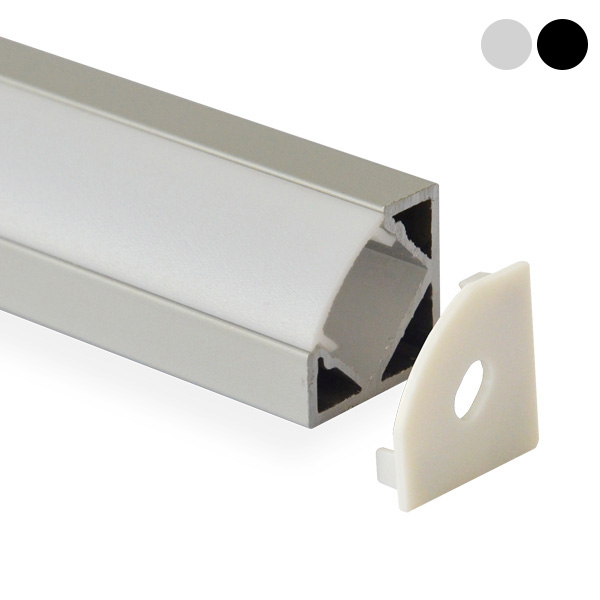 LED Corner Channel Aluminum Profile For 12mm LED Lighting Strips